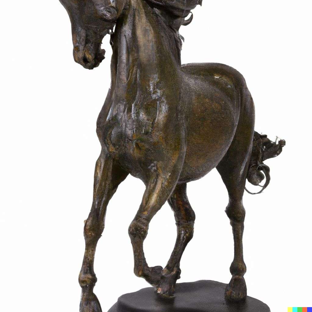 a horse, bronze sculpture